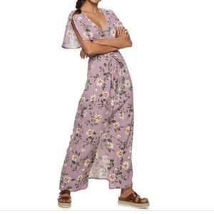 Purple Floral Maxi Dress